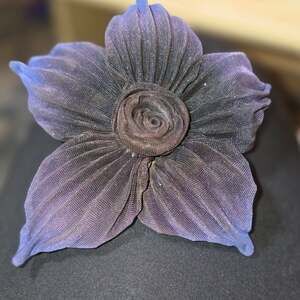 Sarah Cavender Mesh Flower Brooch with Woven Wire Center